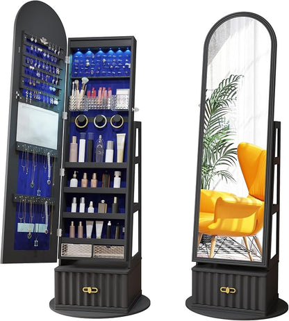 63" Full Length Mirror Jewelry Cabinet by SKKTKT