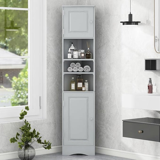 66.9" Tall Corner Bathroom Cabinet by GDFStudio