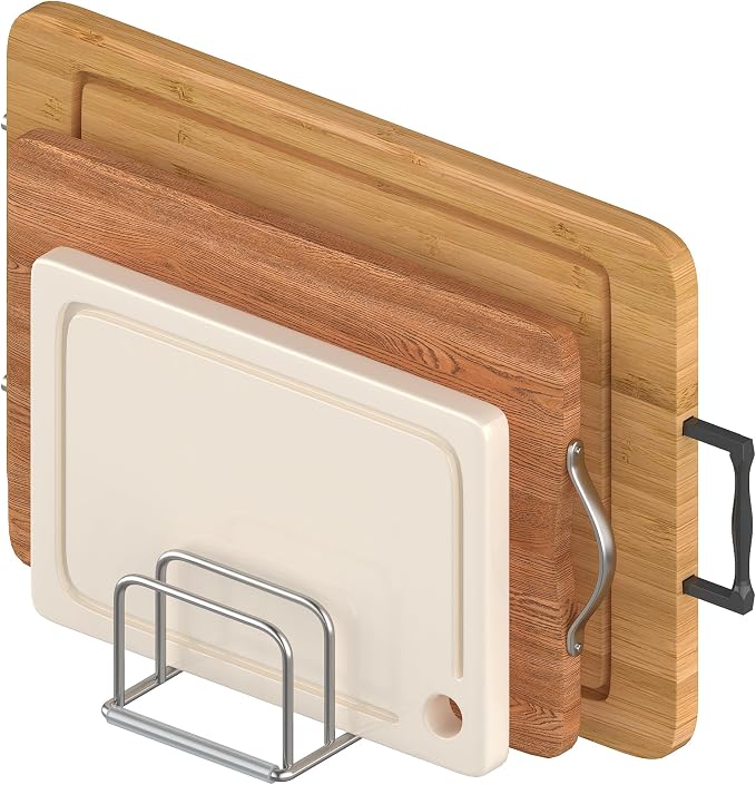 Cutting Board Organizer Stand Holder, 304 Stainless Steel Chopping Board Holder - Image 9