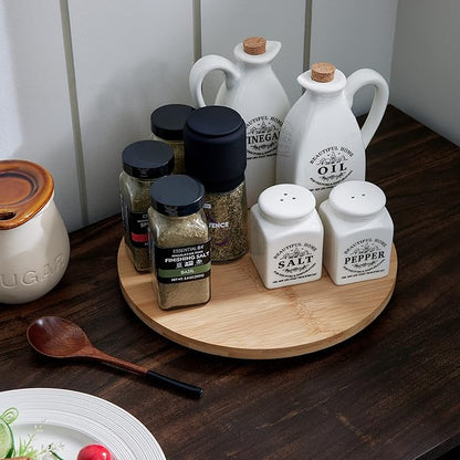10 Inch Bamboo Lazy Susan Organizer Turntable - Image 7
