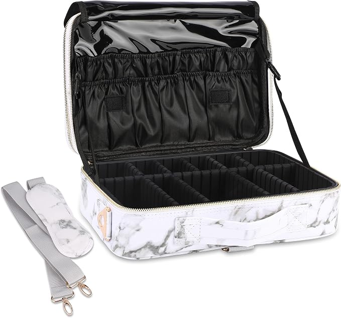 JOURMON Travel Makeup Train Case, Large Capacity Cosmetic Bags by JOURMON
