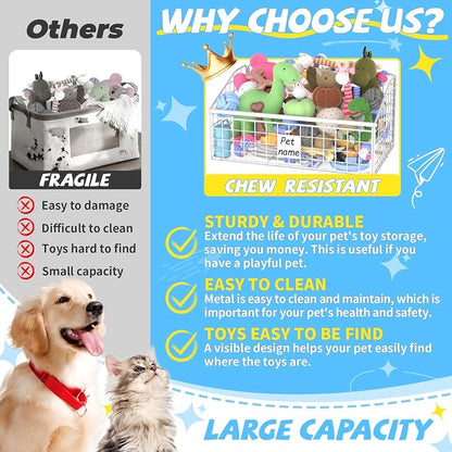 Kaiferty Indestructible Dog Toy basket, Medium Toy Box - Image 2