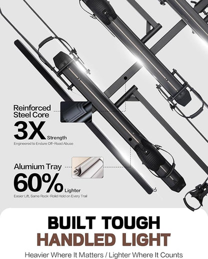 Young 250LBS. Capacity Foldable Aluminum 3-Ebike Rack - Image 7