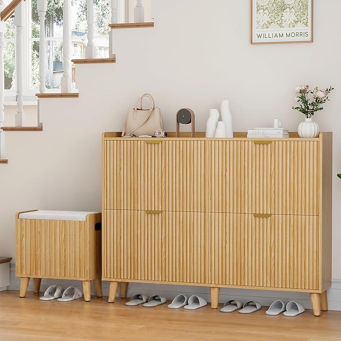 Pipleo Fluted Shoe Cabinet - Image 3