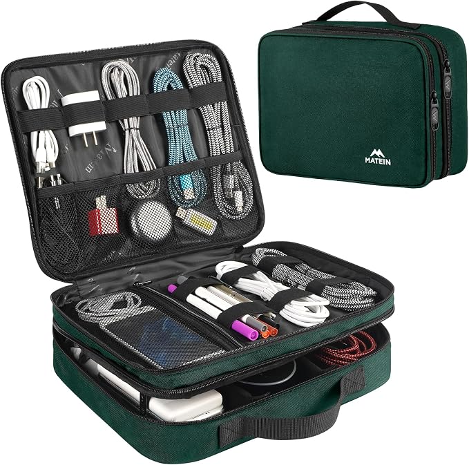 MATEIN Tech Organizer Travel Case, Large Water Resistant Cable Organizer | by MATEIN