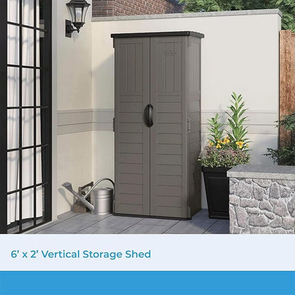Suncast 22 Cubic Ft. Vertical Resin Outdoor Storage Shed - Image 5