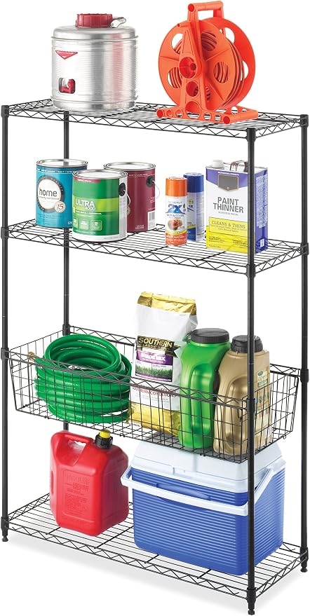 Whitmor 4-Wire Shelving Unit, Metal Storage Shelves - Image 3