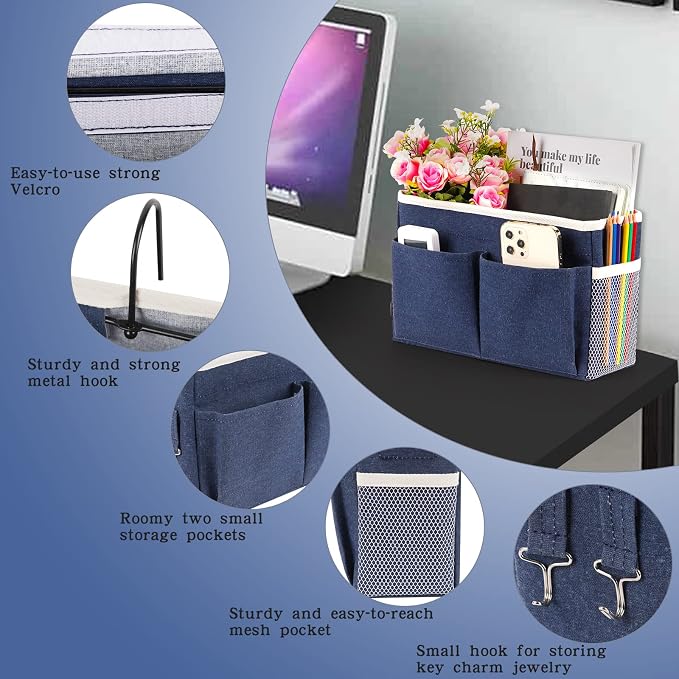 Bedside Caddy Bedside Storage Organizer Hanging Bunk Bed Dorm Room - Image 6