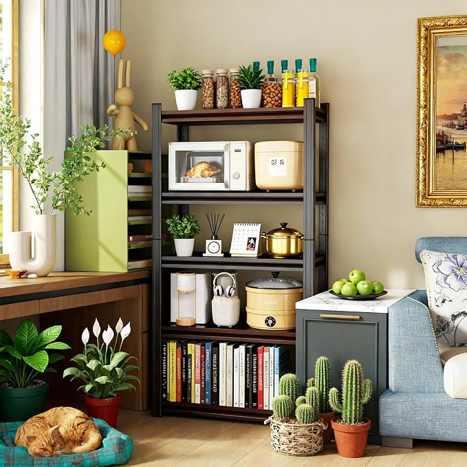 4 Tier Shelf, Adjustable, Easy Assembly, Organization and Storage Shelving Unit - Image 2