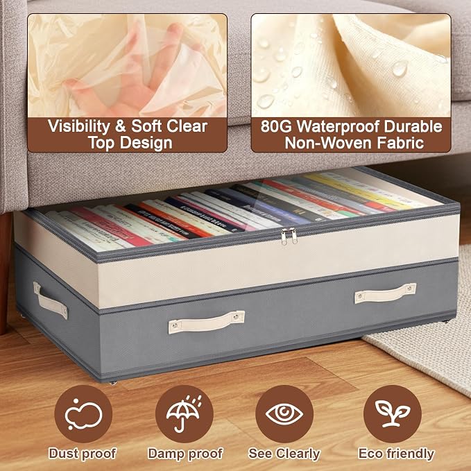 Dolicer 2 Pack Under Bed Storage - Image 5