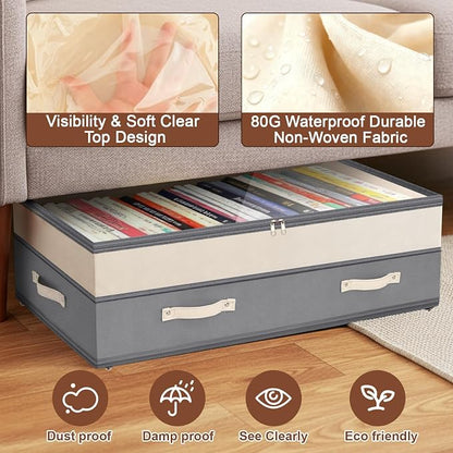 Dolicer 4 Pack Under Bed Storage - Image 5