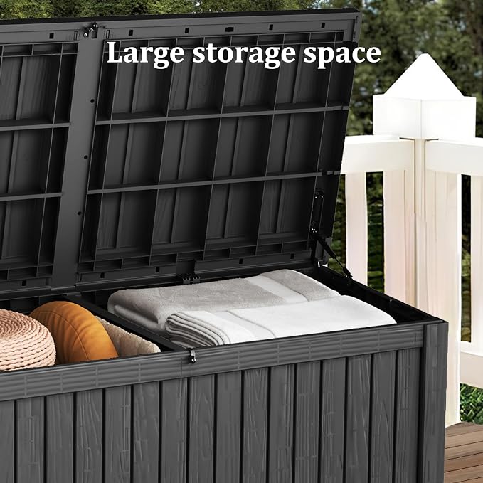TARKARI 180 Gallon Lockable Resin Deck Box, Waterproof & UV-Resistant Outdoor - Image 7