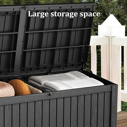 TARKARI 180 Gallon Lockable Resin Deck Box, Waterproof & UV-Resistant Outdoor - Image 7