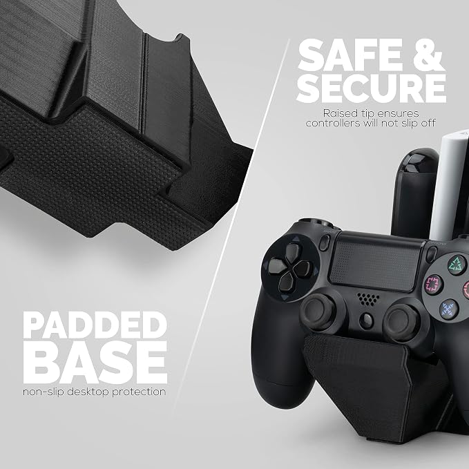 BRAINWAVZ Dual Game Controller & Storage Desktop Holder, Universal Design - Image 4