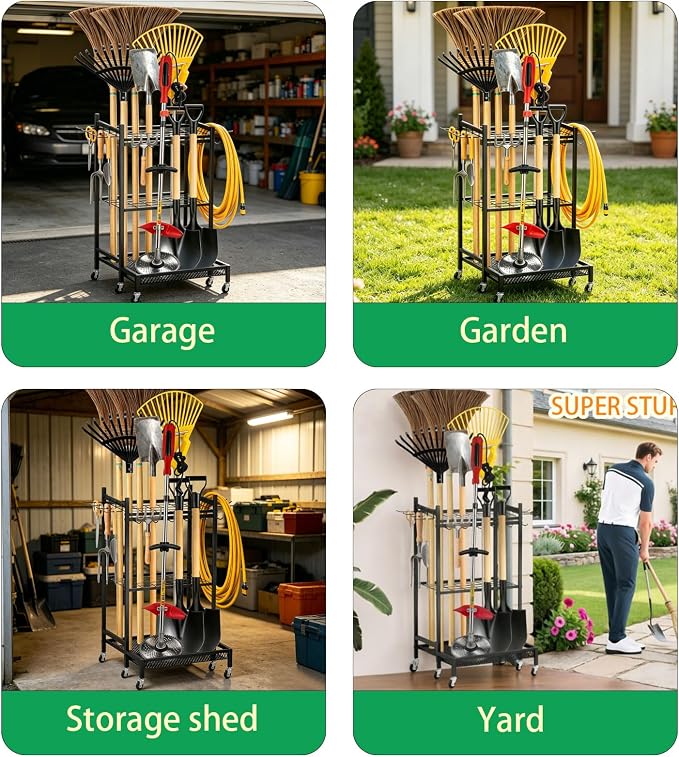 Garden Tool Organizer Rack - Image 7