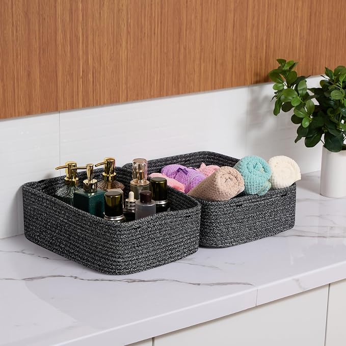 Large Shallow Organizing Baskets 15x11x5.1 Inches - Image 6
