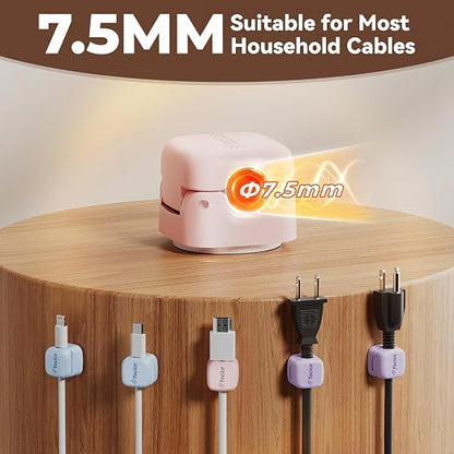 6Pack Rotatable Cord Organizer, Spring Cable Clips Desk Cable Management Cord - Image 3