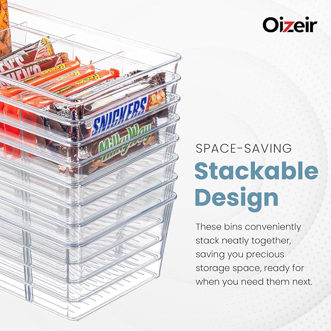Oizeir Clear Pantry Organizer Bins 8-Pack - Image 4