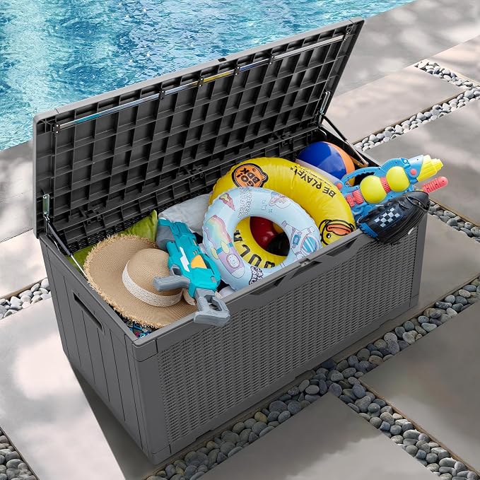Greesum 100 Gallon Resin Patio Storage Box - Image 5