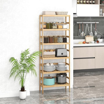 Bamboo Rack, Adjustable Bamboo Shelf, Bathroom Living Room - Image 9