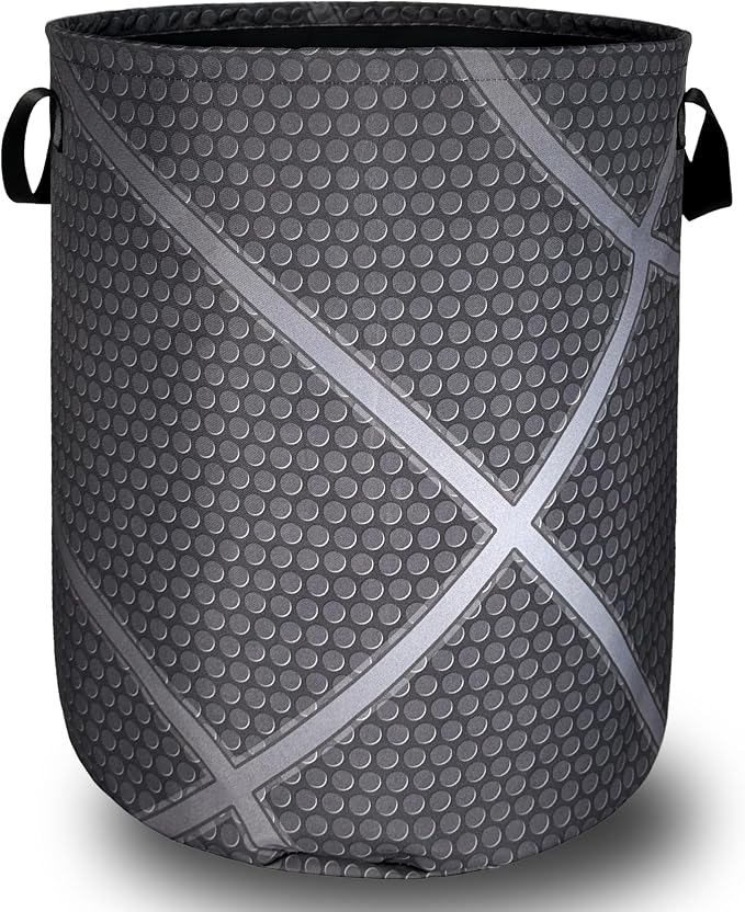 Basketball Grey Texture Laundry Hamper by SELIONLIKN