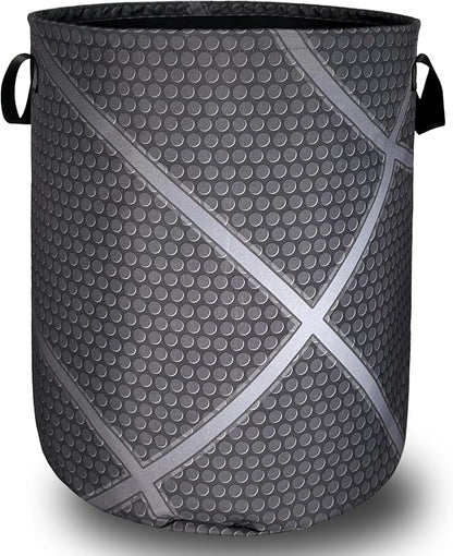 Basketball Grey Texture Laundry Hamper by SELIONLIKN