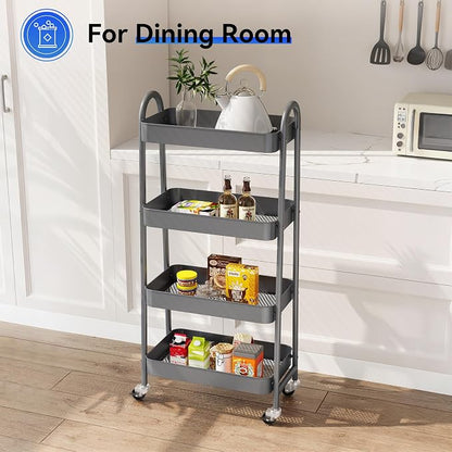 NEWBULIG 4-Tier Metal Rolling Cart - Image 6