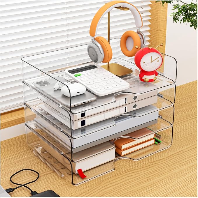 Paper Organizer Letter Tray, Versatile Desk document Organizer–A4 Paper - Image 4