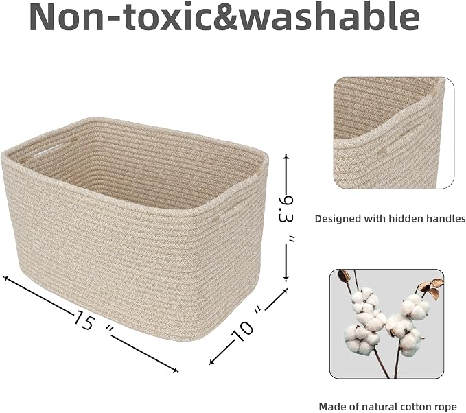 Rope storage Basket Bins Woven Basket - Image 3