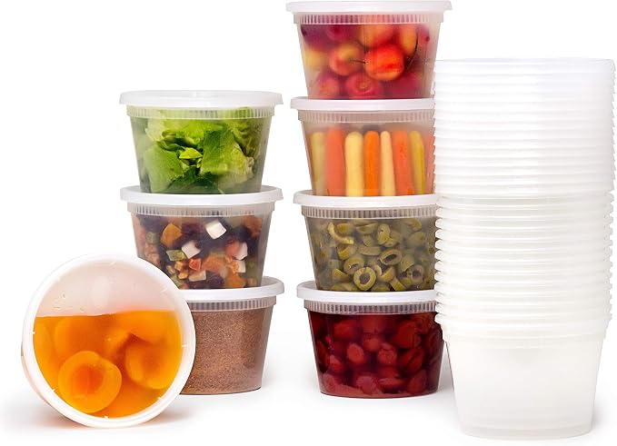 16 oz. Plastic Deli Food Storage Containers by BluShine