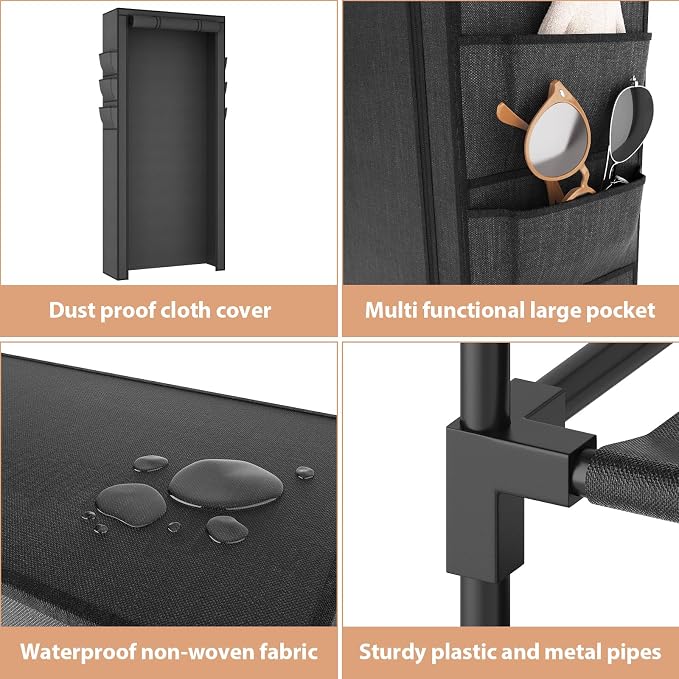 VTRIN Vertical Narrow Shoe Rack Organizer Tall Shoe Rack - Image 4