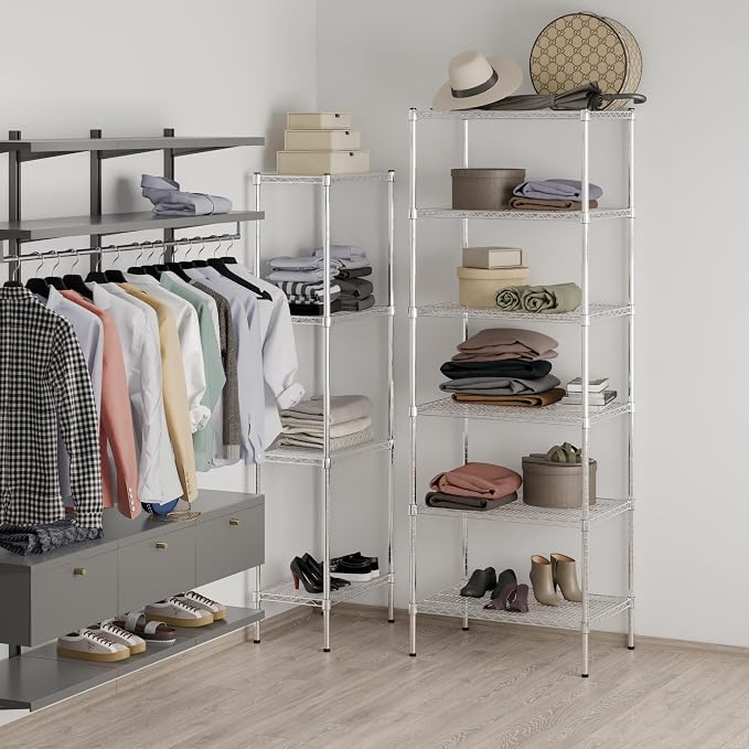 21" Deep x 30" Wide x 86" Height Wire Shelving Kit | 6-Tier | NSF Commercial - Image 2