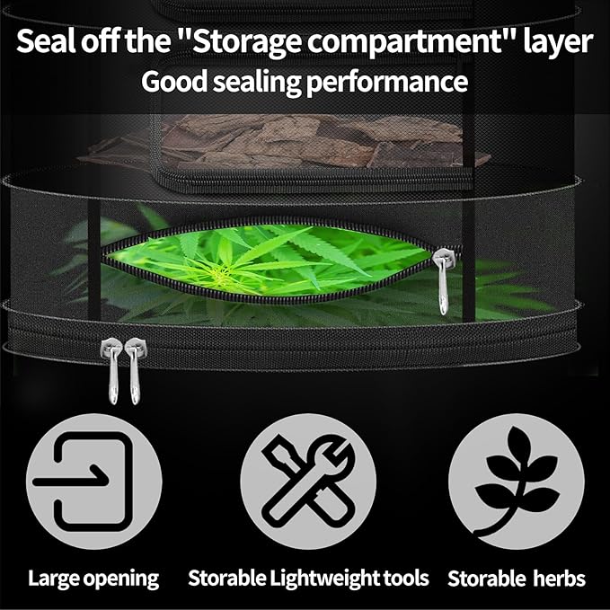 Herb Drying Rack Hanging Mesh, 2ft Diameter 7 Layer Plant Drying Rack - Image 3