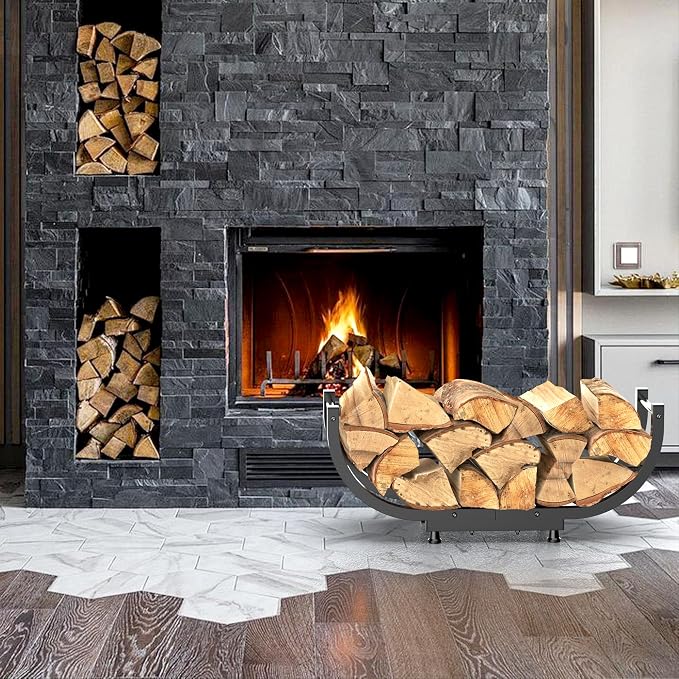 Firewood Rack Outdoor, 29 inch, Firewood Storage Holder Indoor, Log Holders - Image 5