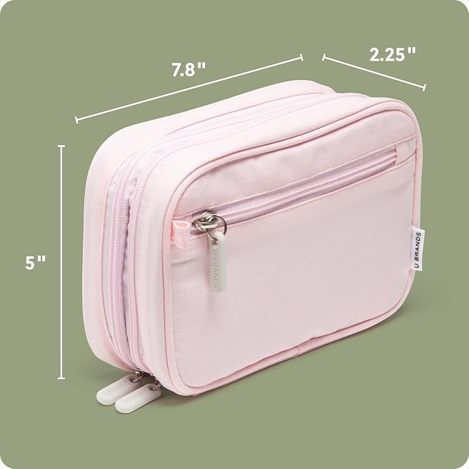 U Brands Canvas Tech Organizer Pouch 9 Compartments, 7.8 x 5 Inch Cable - Image 2