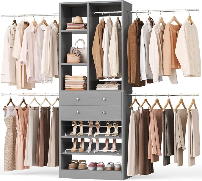 Besiost Closet System, 4.2–8.8 FT Closet Organizer by Besiost