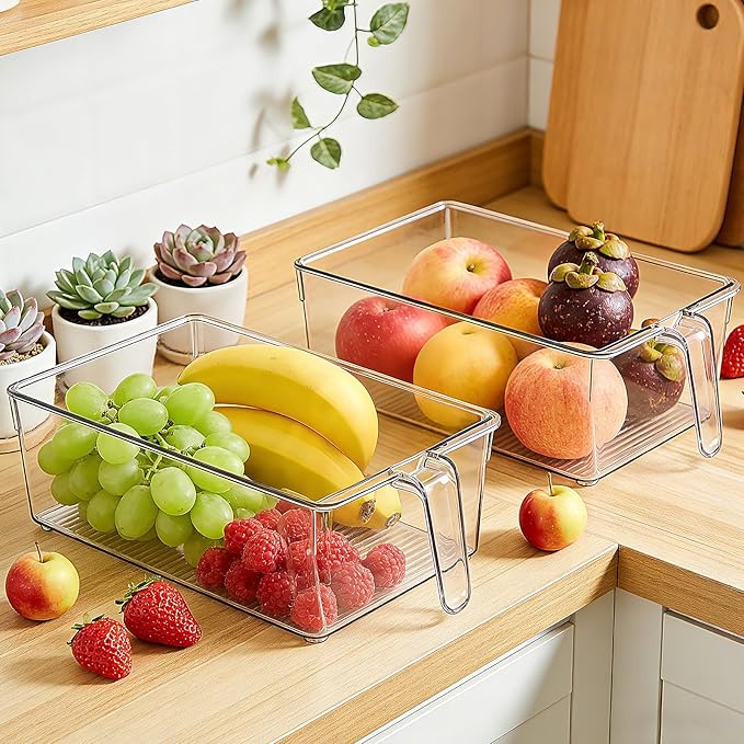 Clear Ice Bucket for Freezer, Ice Cube Storage Bin - Image 5