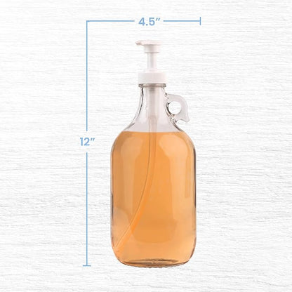 kitchentoolz Half Gallon Glass Laundry Detergent Dispenser- Large Jug - Image 2