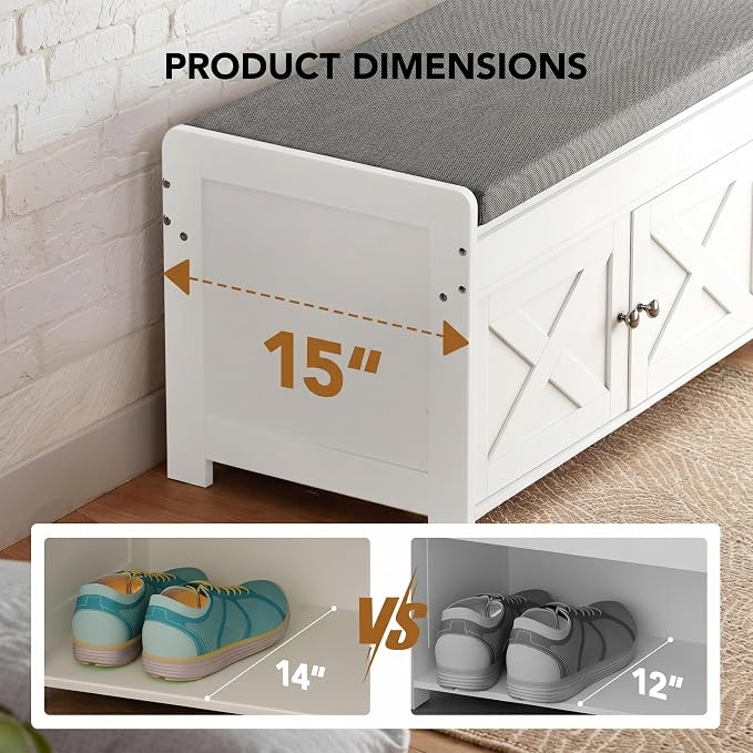 Marsail Shoe Storage Bench - Image 6