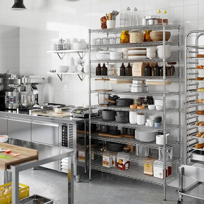 18" Deep x 48" Wide x 86" Height Wire Shelving Kit | 10-Tier | NSF Commercial - Image 7