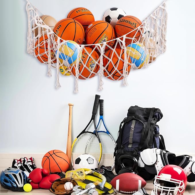 Sports Ball Storage Net, Hanging Basket Organizer Net - Image 3