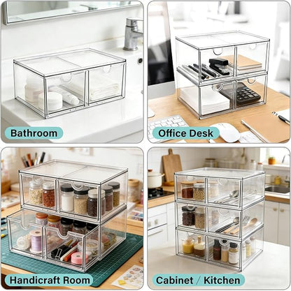 Prsildan Acrylic Storage Drawers Clear Makeup Organizer - Image 4