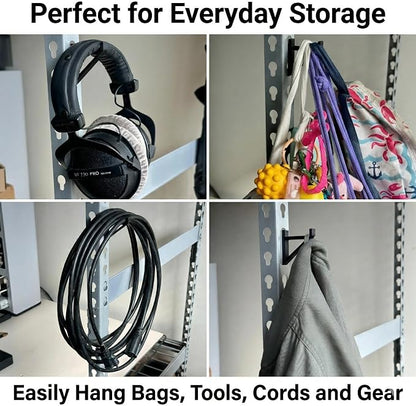 Garage Storage Utility Hooks – Keyhole Shelving Hook Fits Standard Boltless - Image 3