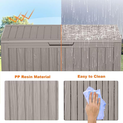 EasyUp 90 Gallon Outdoor Deck Box Waterproof, UV Resistant Resin Outdoor - Image 7