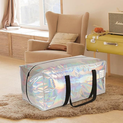6 Pack Heavy Duty Moving Bags Extra Large Waterproof Foldable Clothing Storage - Image 8