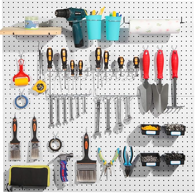 Pegboard Hooks with Bins, Peg Locks, - Image 7