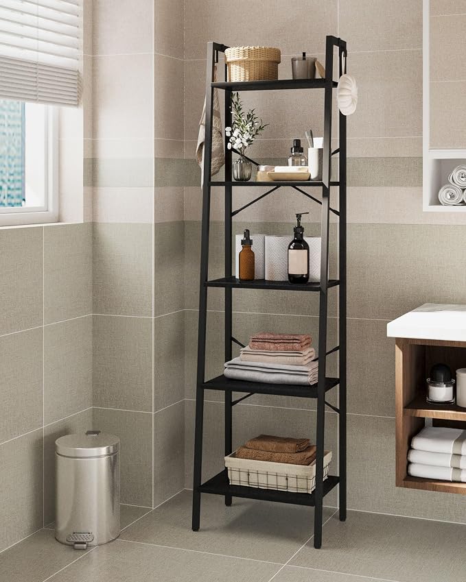 Hzuaneri Ladder Shelf, Freestanding Corner Storage Shelf | Bookcase - Image 4