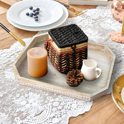 Wooden Decorative Tray, Rustic Serving Tray - Image 3