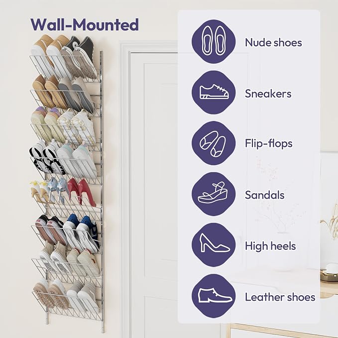 SWTYMIKI Over the Door Shoe Organizer - Image 4