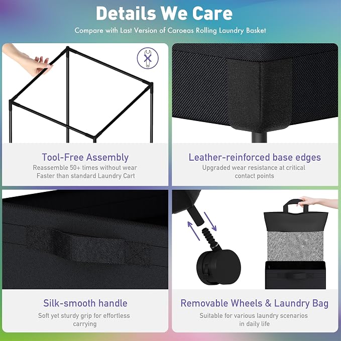 Caroeas Next-Gen 105L Matel Frame Laundry Basket - Image 5